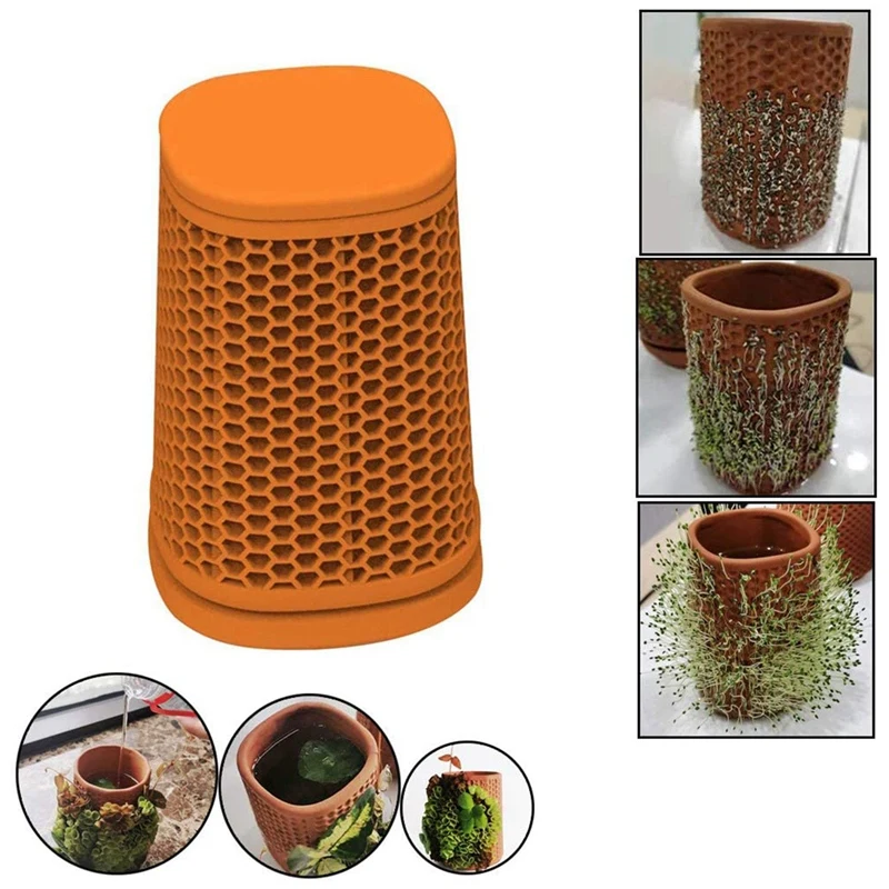 Автоматический полив керамический цветочный горшок в форме сот комнатные
