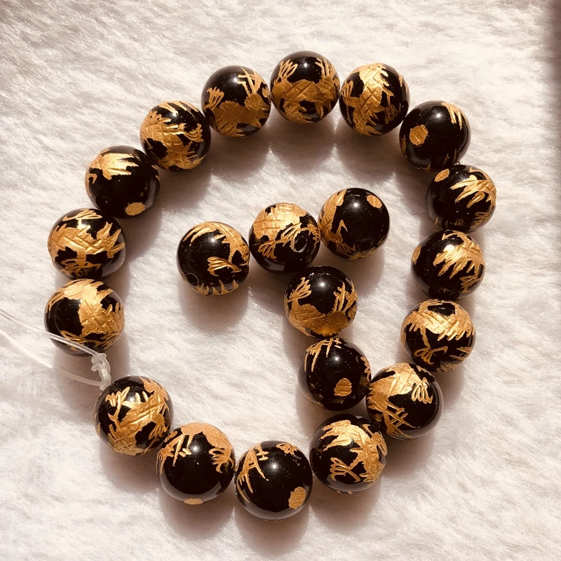 30bead/pack Dragon Carved Stone beads 12mm Agates Lapis Aventurine Clear quartz Tiger eye Hand Craved Jwelry | Украшения и
