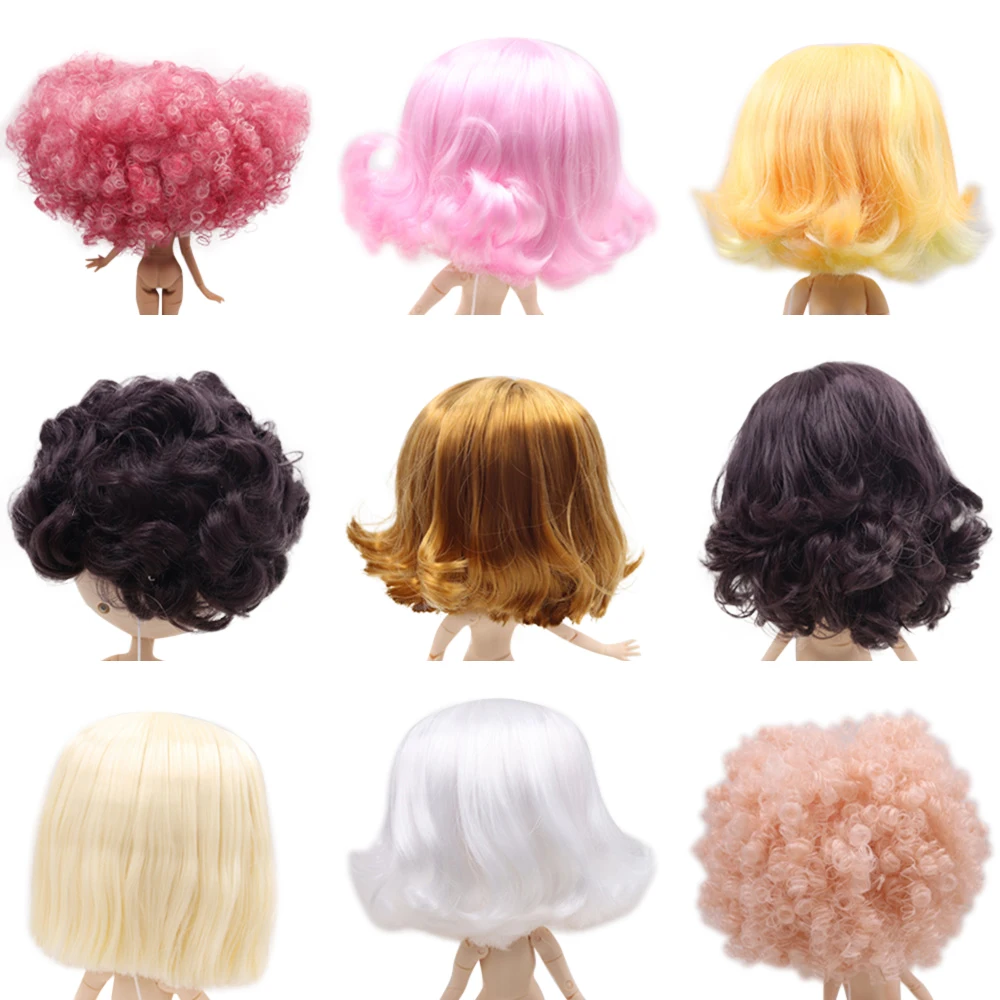 Кукла блайз RBL ICY DBS афро парик с короткой шерстью головы твердым эндоходом для