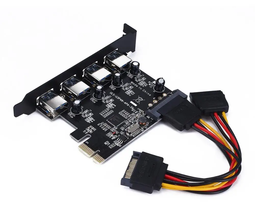 

USB 3,0 контроллер с 4 портами PCI-e и скоростью до 5 Гбит/с