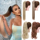 S-noilite синтетический длинный волнистый хвост с зажимом для волос 23 дюйма, накладные волосы, шиньон с заколками, Женский удлинитель волос с конским хвостом