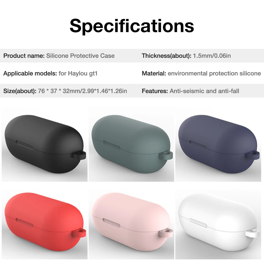 Новинка 2020 Силиконовый противоударный чехол для Bluetooth наушников Haylou GT1 Plus