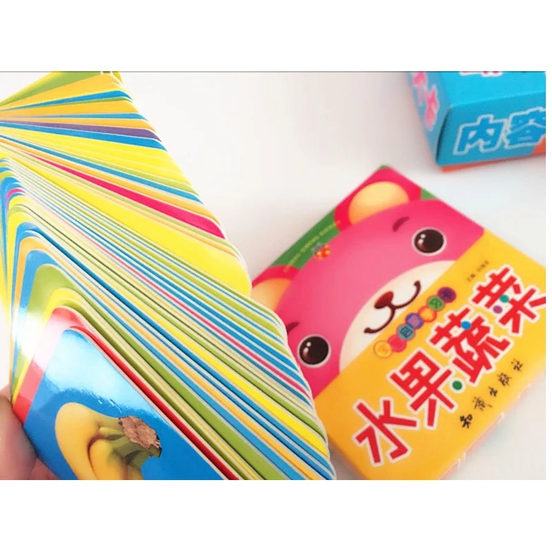 Детские развивающие карты для раннего обучения фруктовая книга с животными