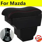 Подлокотник для Mazda 2DemioMazda2, версия skyфитнес, центральный контейнер для хранения, двухслойный, USB зарядка, автомобильные аксессуары