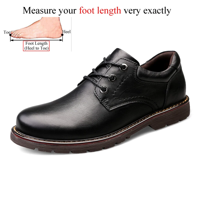 Black Низкая Dr Martens Мужская первый слой натуральная кожаная мужская обувь высокого качества Martins лифт обувь Рабочая безопасность плюс Размер 47 - Цвет: Black
