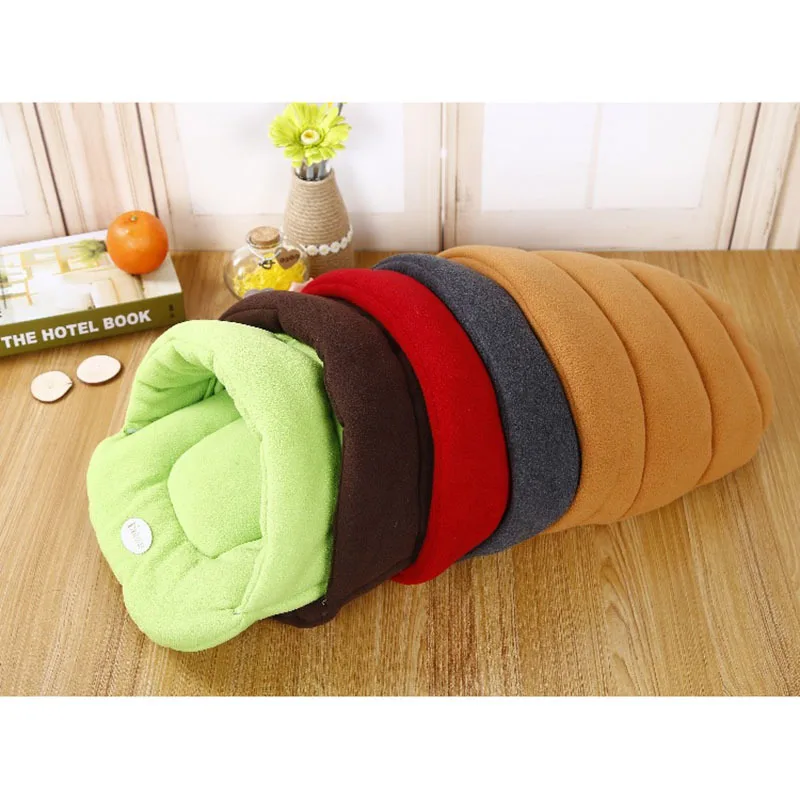 

High Quality Pet Cat Bed Small Dog Puppy Kennel Sofa Polar Fleece Material Bed Pet Mat Cat House Cat Sleeping Bag Warm Nest