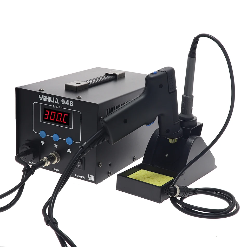 Цифровая паяльная станция YIHUA 948 SMD Высококачественная всасывающая ручка 2 в 1