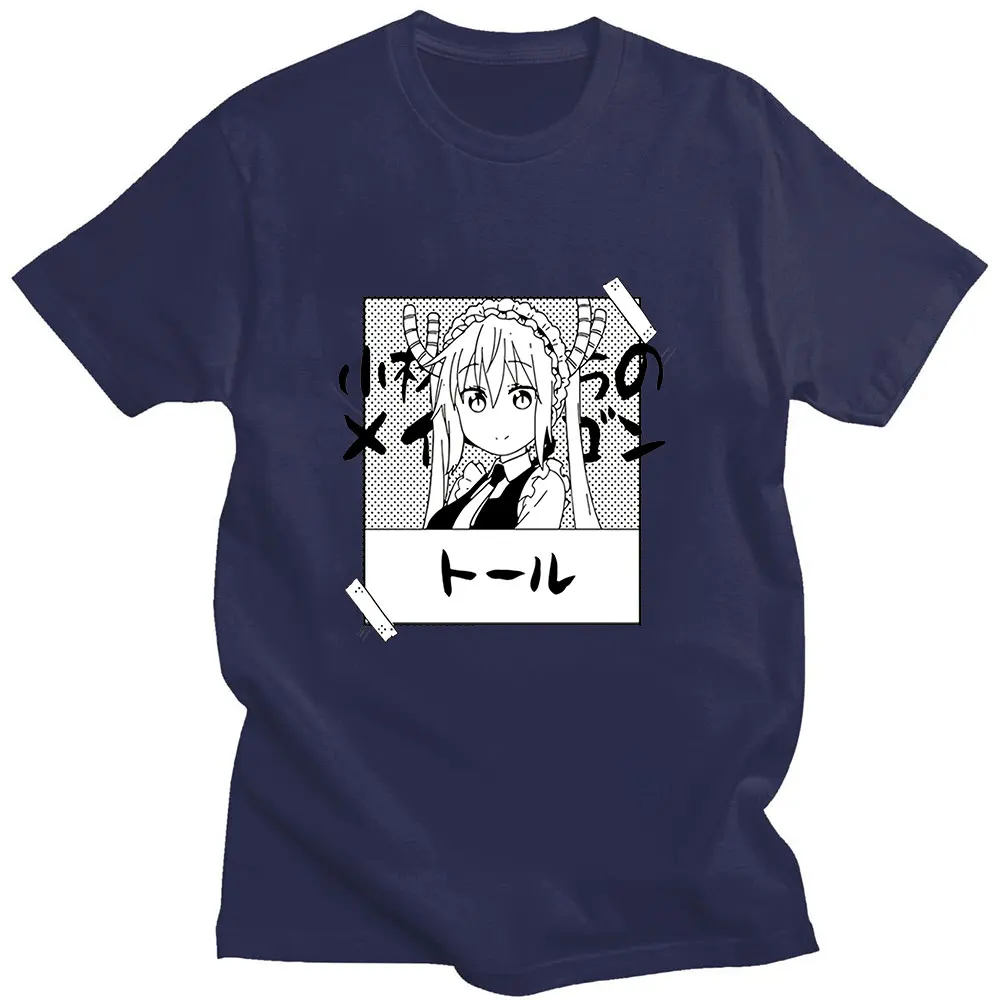 Miss Kobayashi's Dragon Maid Manga Classic Cute Cartoon Print Summer Pure Cotton Thin Loose Casual Women's T-shirt 2021 Trendy |