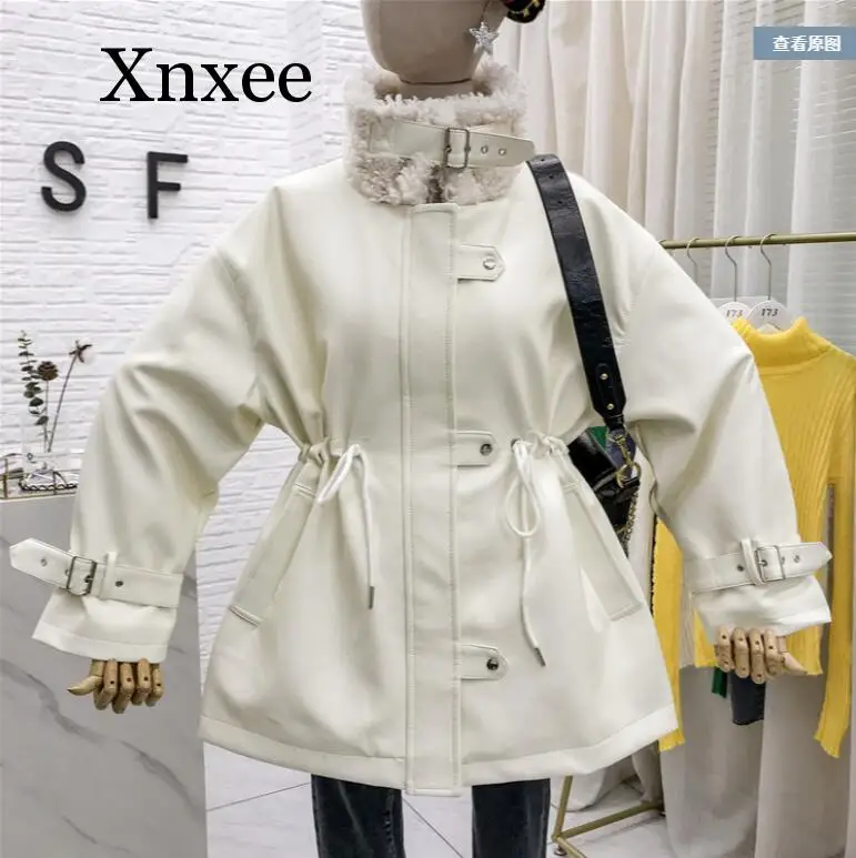 Зимнее меховое пальто Тедди с гипотермической лисой облегающее на талии куртка