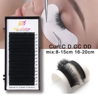16rowscase 0 03mm individual eyelash extension cilia lashes extension for professionals soft mink eyelash extension