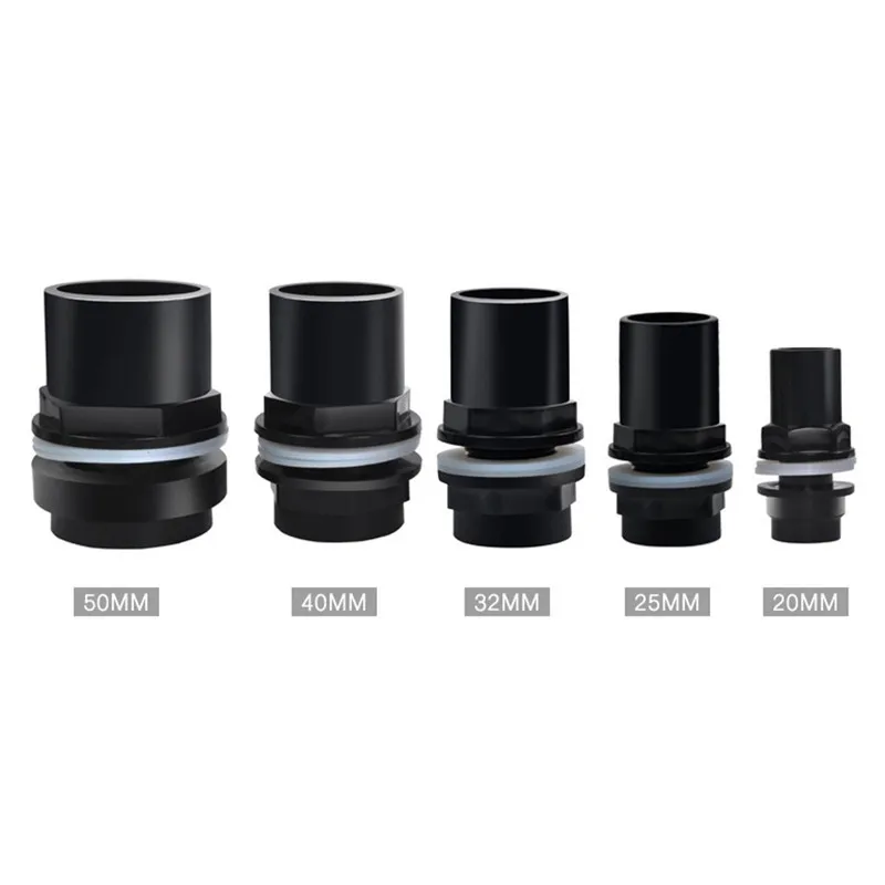 

Черный ПВХ соединитель для аквариума 20/25/32/40/50 мм