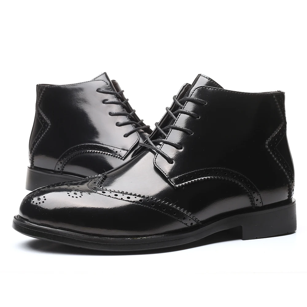 Мужские кожаные ботинки ручной работы коричневые повседневные ботильоны