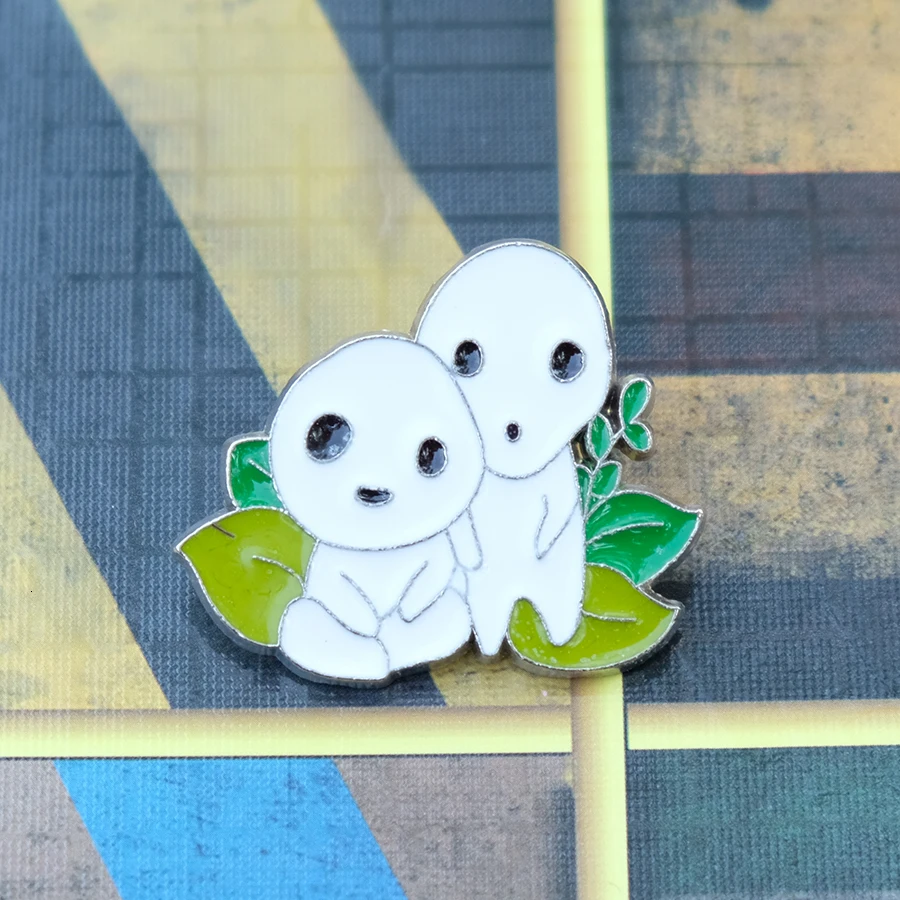 Студия Ghibli фигурка Принцесса Мононоке Kodama металлический значок булавка кальцифер Кики служба доставки брошь нагрудник костюм коллекция подарок
