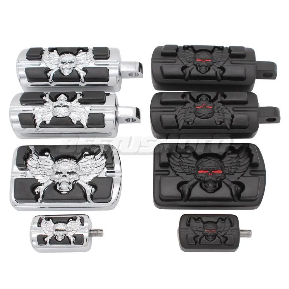 

Motorcycle Foot Pegs Shifter Peg Brake Pedal Pad Cover For Harley Dyna Electra Glide Fatboy FLSTF Heritage Softail Tri Glide