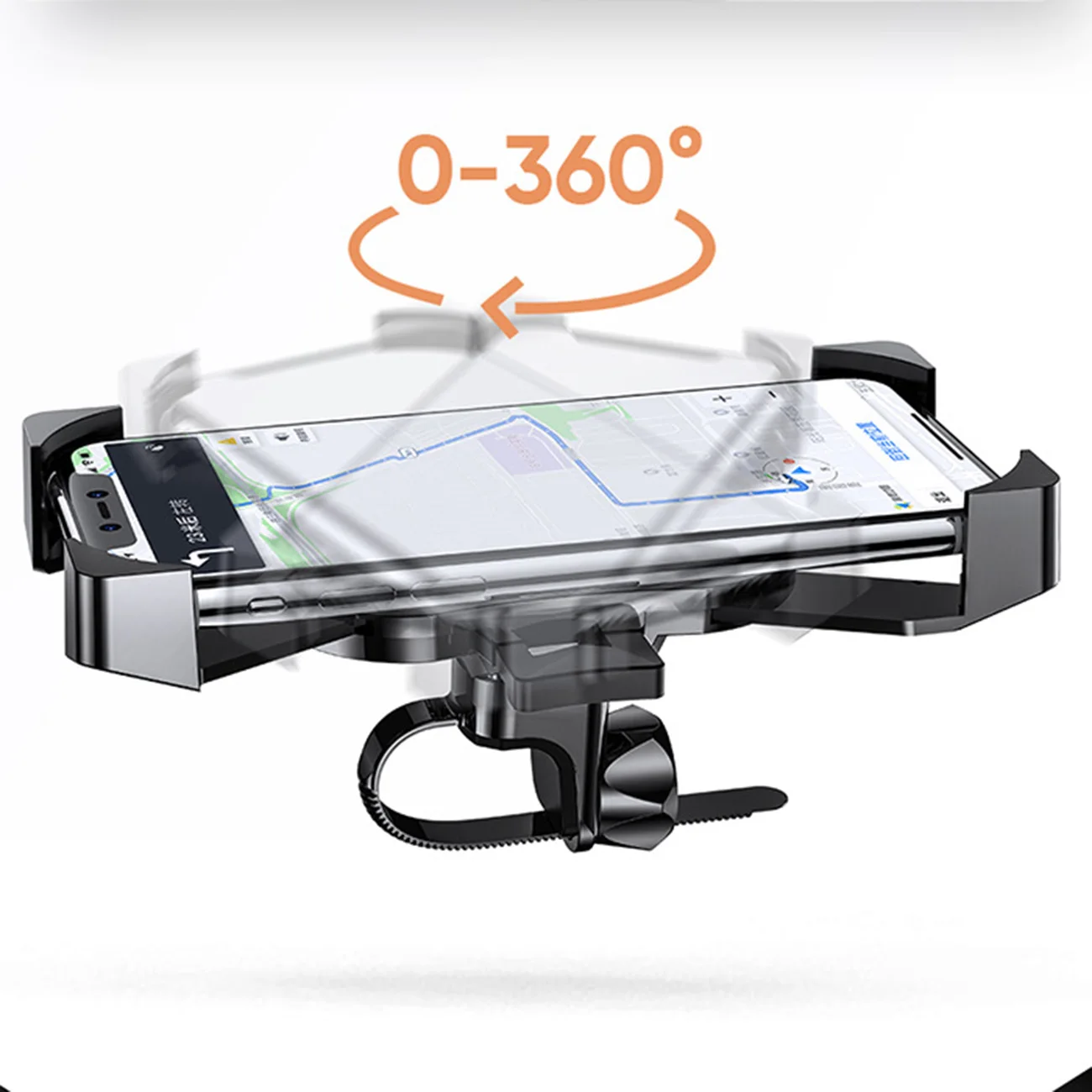 

Bike Phone Holder Mount Secure Lock&Full Protection Bicycle Holder For Mountain Motorcycle For 4-6.8 Inch Smartphone