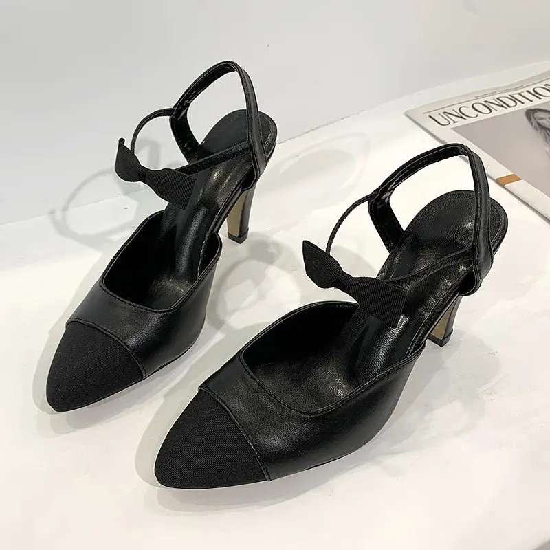 

DLEK Ankle Strap Women High Heels Pumps Female Pointed Toe Soft Thin Heel Fashion Desigh Brand Party Bowknot Shoes Ladies Shoe