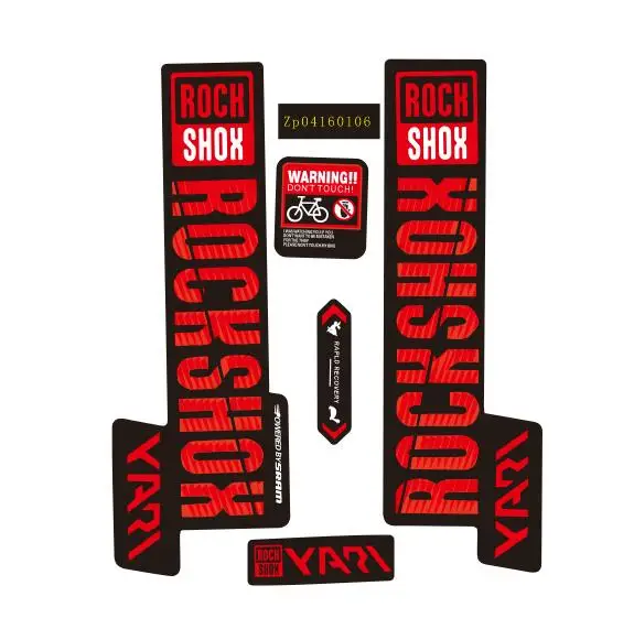 Велосипедные виниловые наклейки ROCKSHOX YARI сменные на переднюю вилку для горного