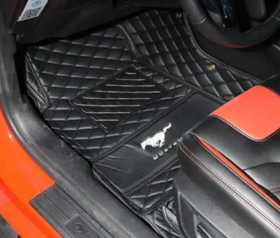 Высококачественные автомобильные кожаные коврики подходит для Ford Mustang 2015 2016 2017