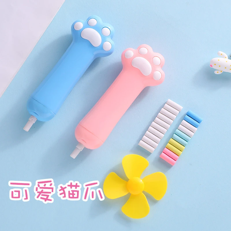 

1pcs New Fashion Cartoon Cat Claw Electric Eraser For Kids Creative School Stationery Cute Multifunction Sketch Erasers