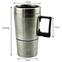 car 12v bottle heating cup stainless steel milk water tea coffee bottle warmer travel mug traveling camping vehicle heater cup