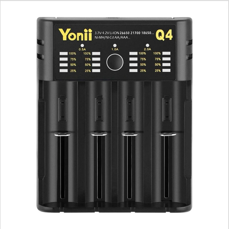 AMS 18650 зарядное устройство 4 слота Usb 21700 Aa Aaa 26650 умная литиевая батарея Nimh
