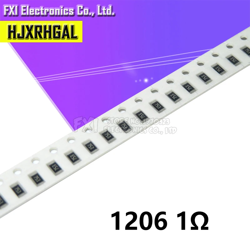 

100PCS 1206 SMD Resistor 1 ohm chip resistor 0.25W 1/4W 1R new original