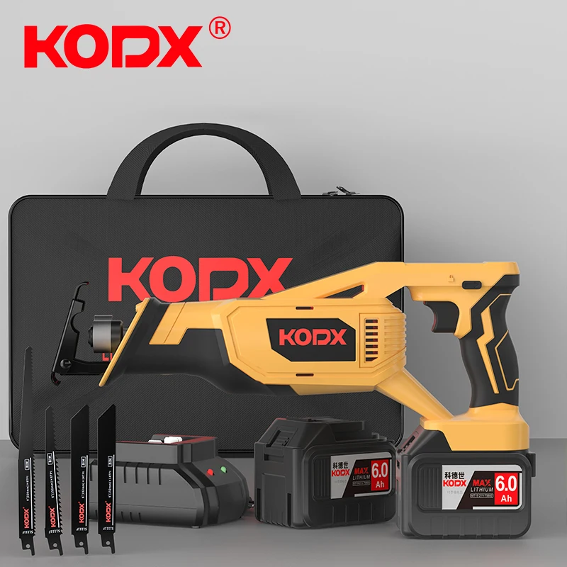 

KODX 20V Cordless Reciprocating Saw Adjustable Speed Electric Saw with Battery and 4 Pieces Blades