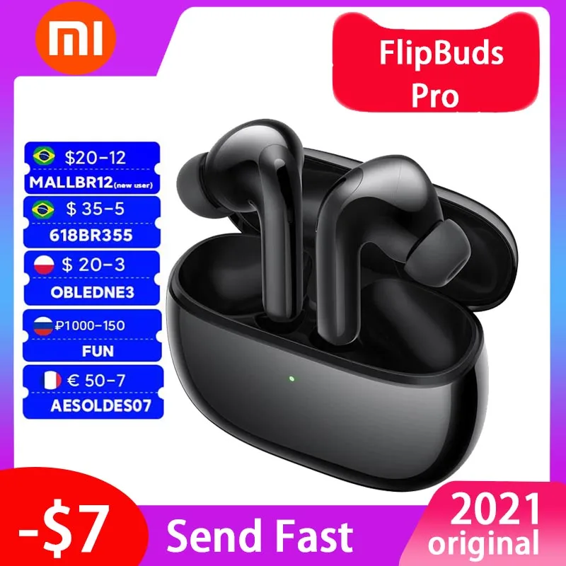 

Xiaomi Mi FlipBuds Pro 40dB Noise Reduction Pro Earphone TWS 11MM BT5.2 Wireless Charge Low latency Transparent Headphones