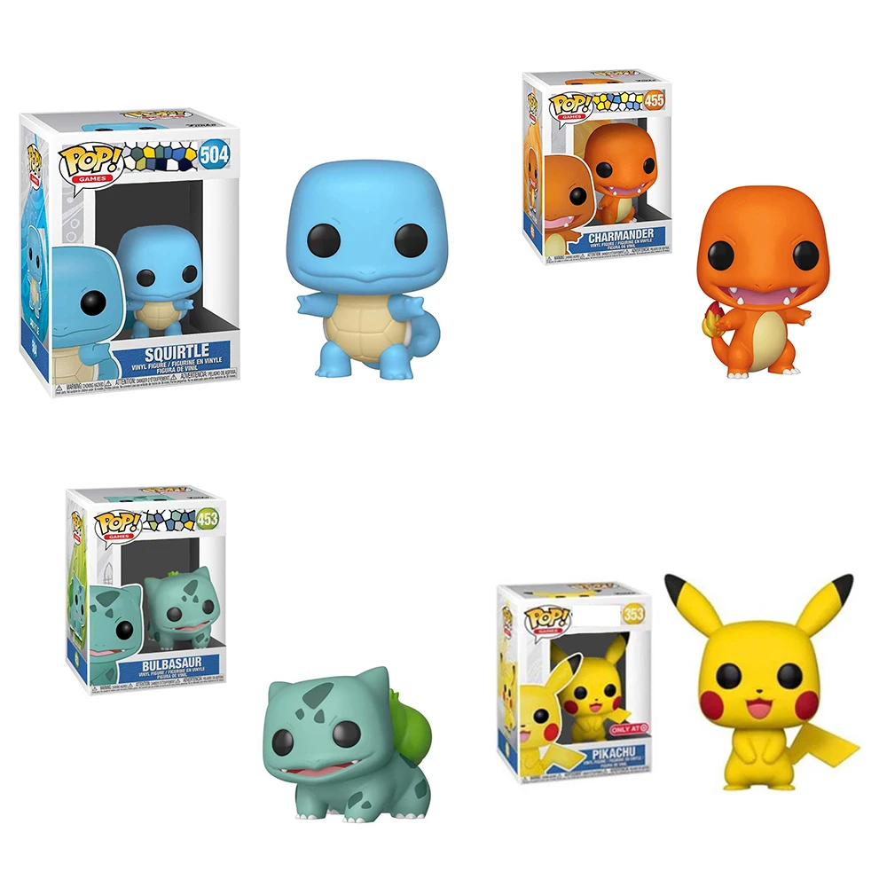 FUNKO POP! Аниме мультфильм Бульбазавр Пикачу чармандер виниловые фигурки brinquedos Коллекция Модель игрушки для детей подарок