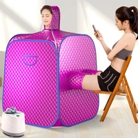 2 person steam sauna portable spa room home beneficial full body slimming folding detox therapy steaming sauna cabin