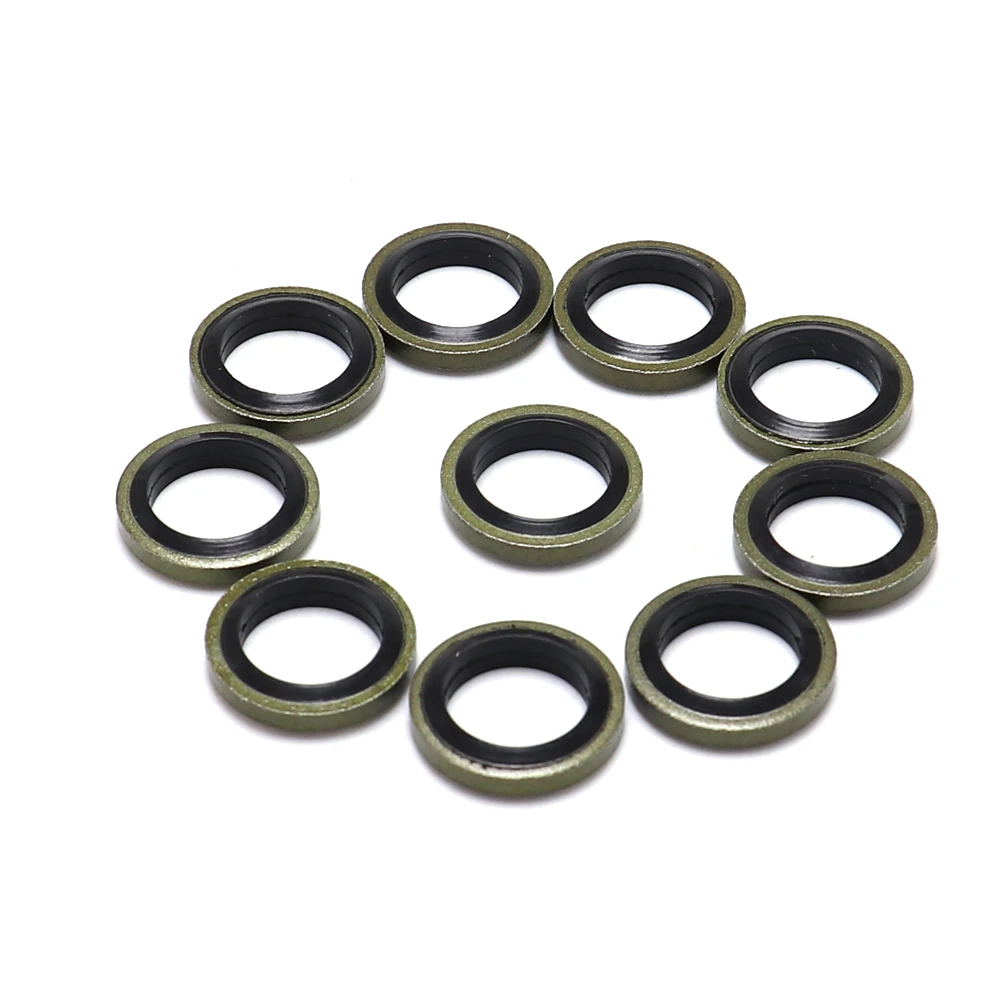 

M10 Banjo Bolt Oil Drain Screw Sealing Washer gaskets 1set /10 pcs for Motorcycle Hydraulic clutch Brake Pump Brake Hose Caliper