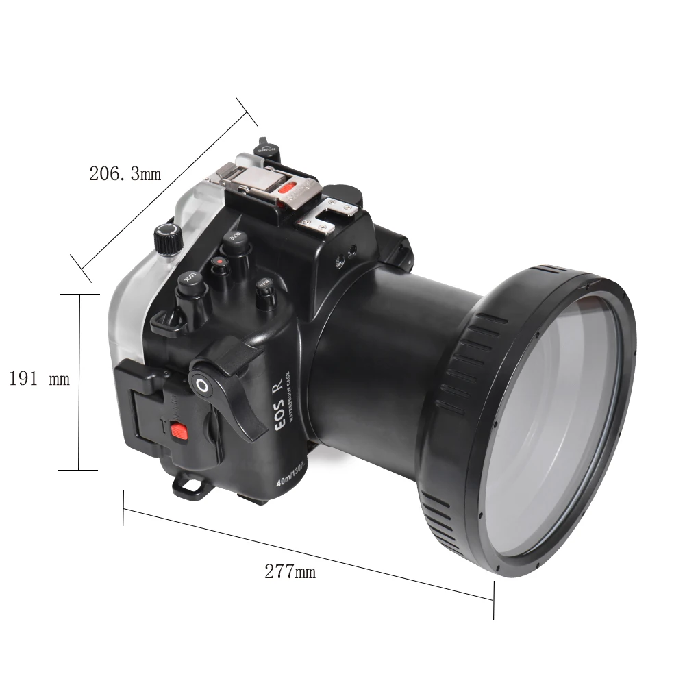

40M Diving Camera Housing For Canon EOS R Waterproof Camera Case with 16-35mm lens Underwater Protective Cover 1pc