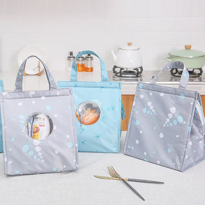 Изолированная сумка для ланча с прозрачным окошком вместительная