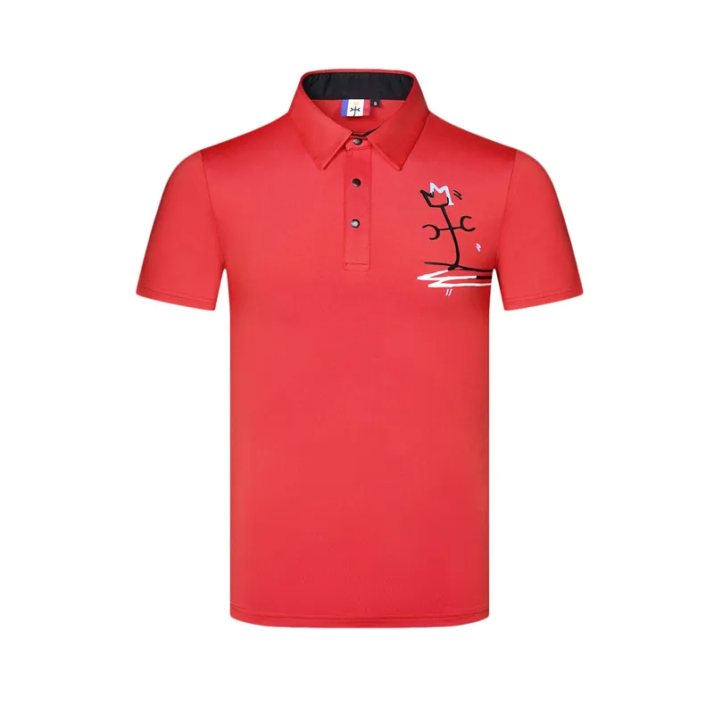 Q 2020Men's Спортивная футболка с коротким рукавом для гольфа 4 цвета одежда S-XXL на