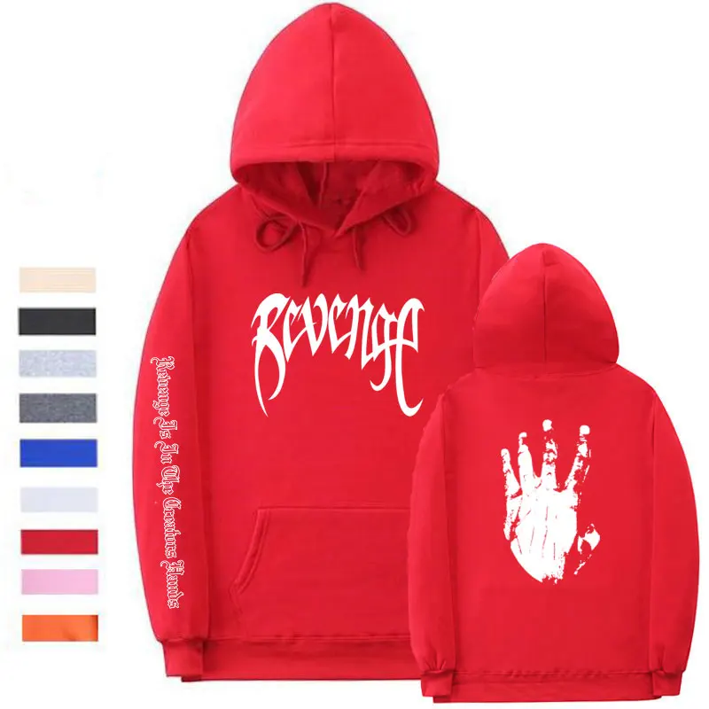 Xxxtentacion Revenge винтовые манжеты на резинке толстовки для мужчин/женщин уличная Rapper хип хоп свитер с капюшоном