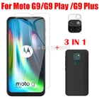 Чехол 3 в 1 + закаленное стекло для камеры для Motorola Moto G9 Play Plus мощное Защитное стекло для экрана для Motorola Moto G9 3D стекло