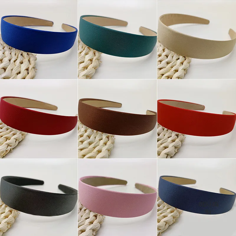 

2022 Wide-Brimmed Solid Color Simple Ladies Headband Velvet Fabric Hairband Wash Face Party Hair Accessories