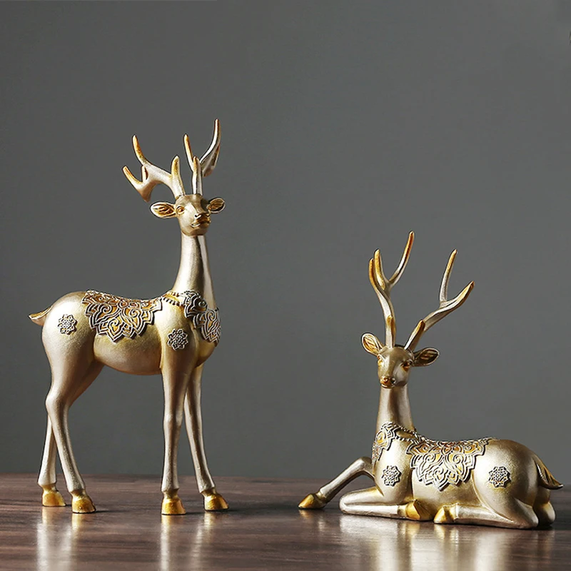 Статуэтка оленя из мультфильма статуя лебедя скульптура винный шкаф украшения