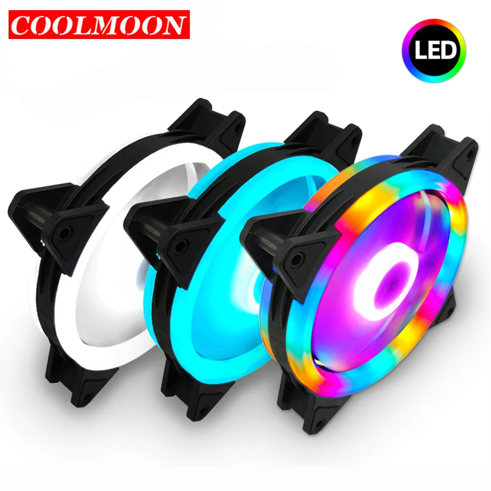 Охлаждающий вентилятор для компьютера RGB чехол радиатора 120 мм светодиодный