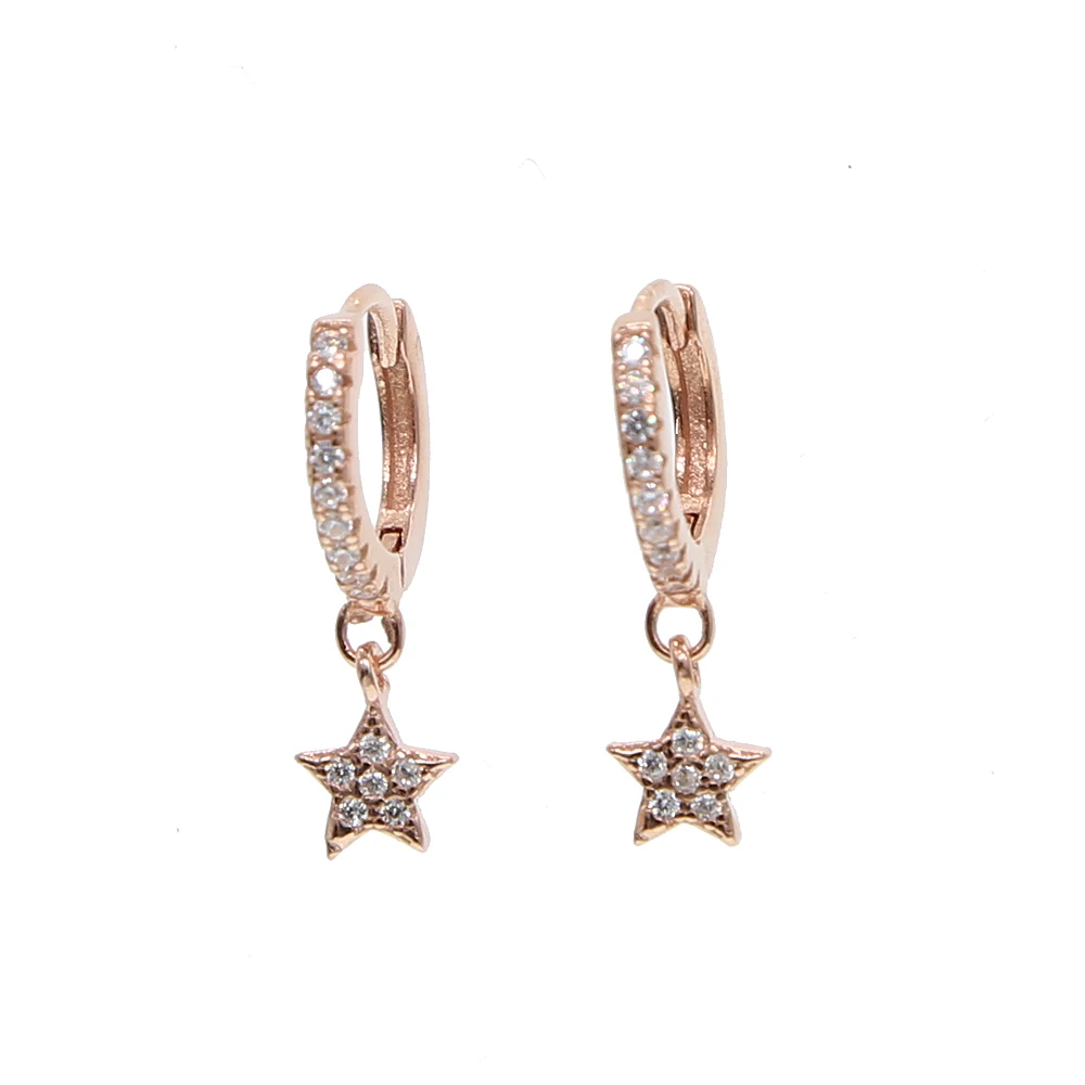 Женские серьги подвески из серебра 925 пробы с фианитами|earrings earring|small earringsbrincos earrings
