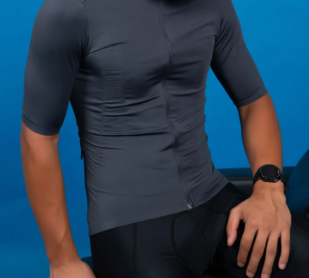 

SPEXCEL gray top quality pro team aero short sleeve cycling jersey pro fit lightweight fully dyed fabric high color fastness