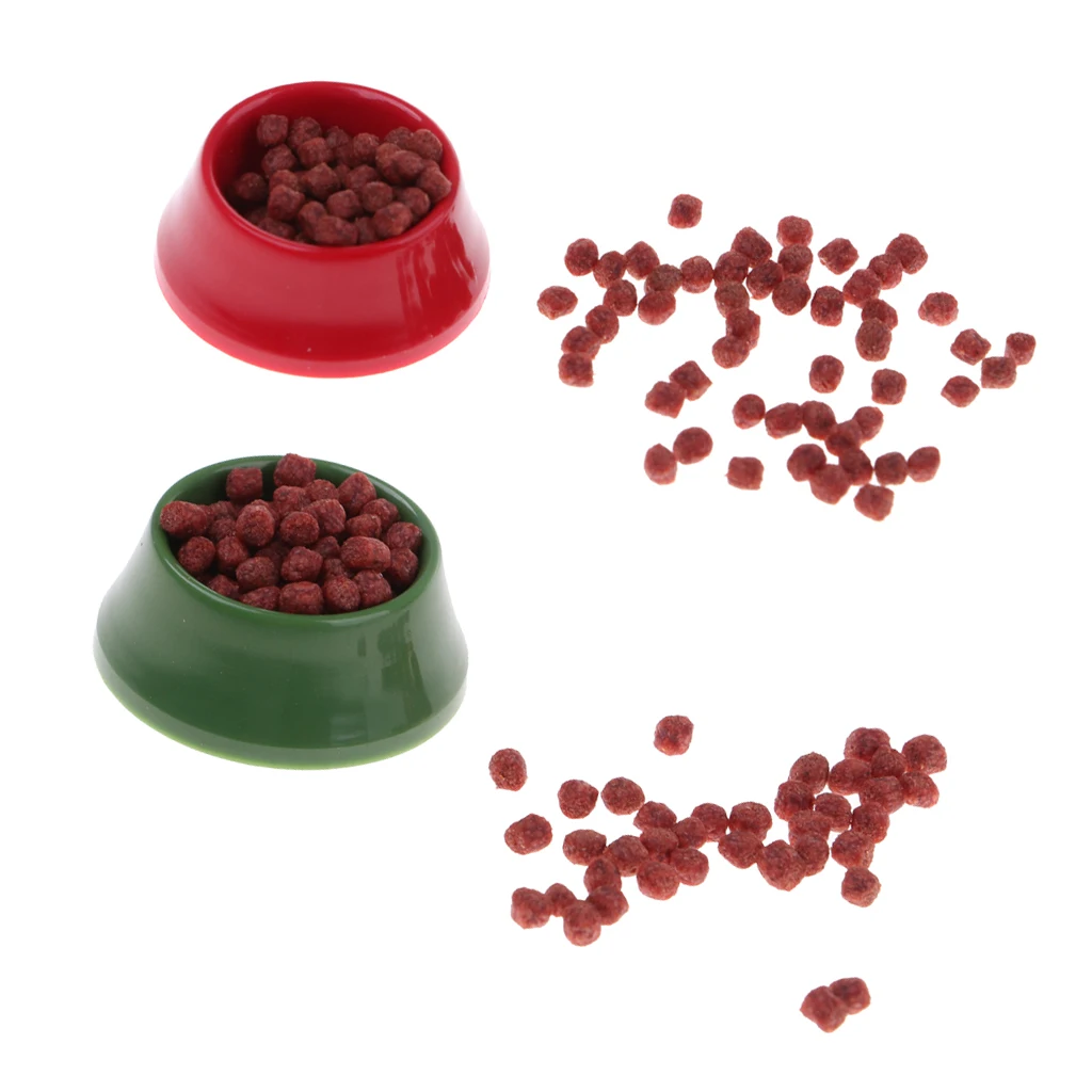 1/12 куклы миниатюрный дом щенок корм для собак на миске кухня Сад Кукольный домик