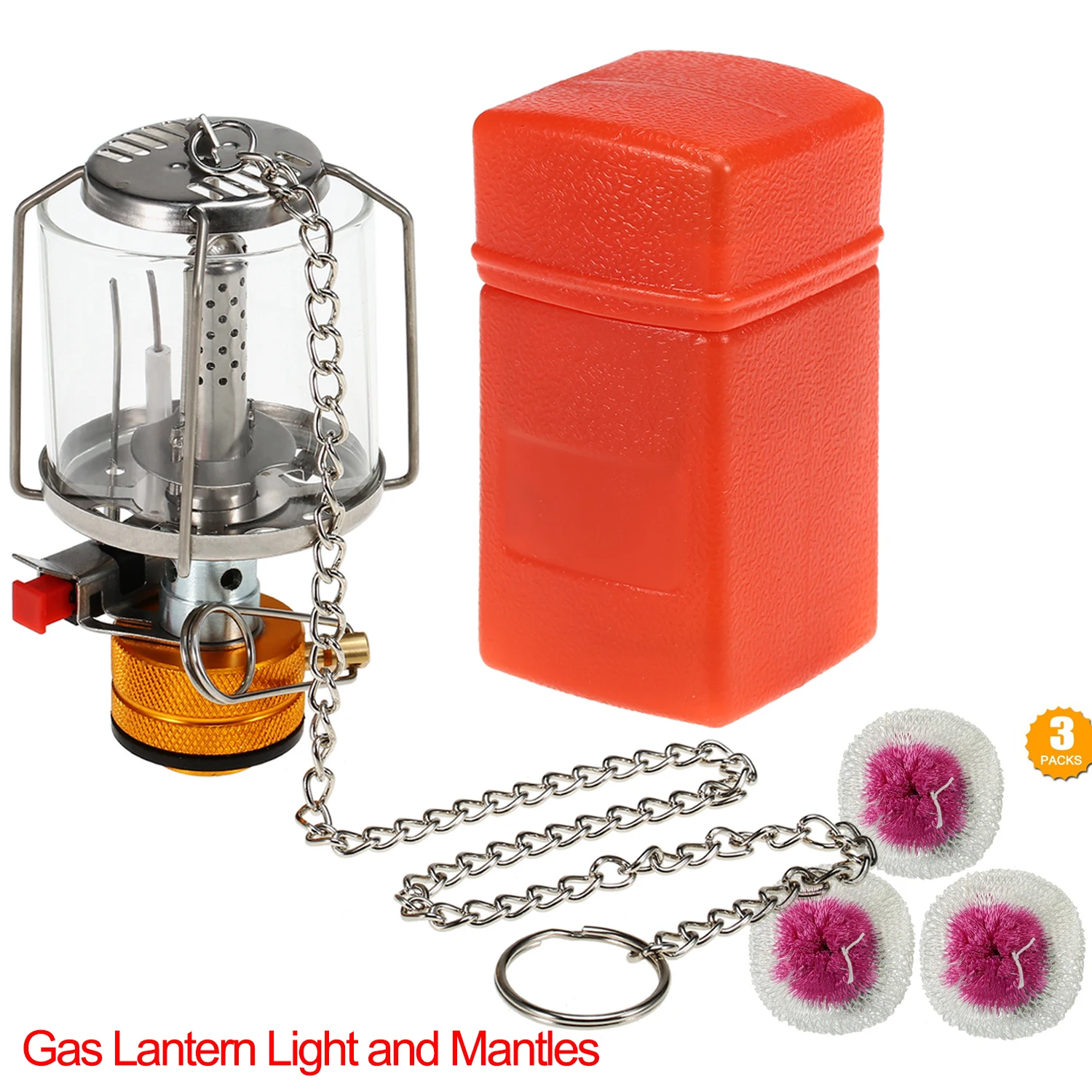 Газовая мини лампа уличный фонарь для кемпинга палатки подвесная стеклянная