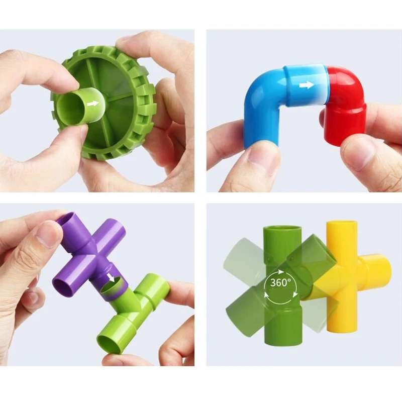 

26/48/76/96/144/238 Pcs DIY Tubular Building Blocks Kids Educational Put together building blocks Toys Children Christmas Gifs