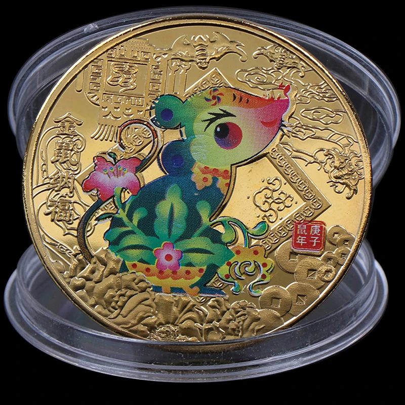Памятная монета 2020 год крысы сувенир вызов художественная коллекция|Безвалютные