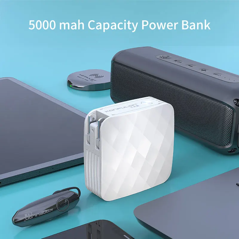 Power Bank Dual USB 5000 мАч 2.1A Быстрая зарядка портативное настенное зарядное устройство US