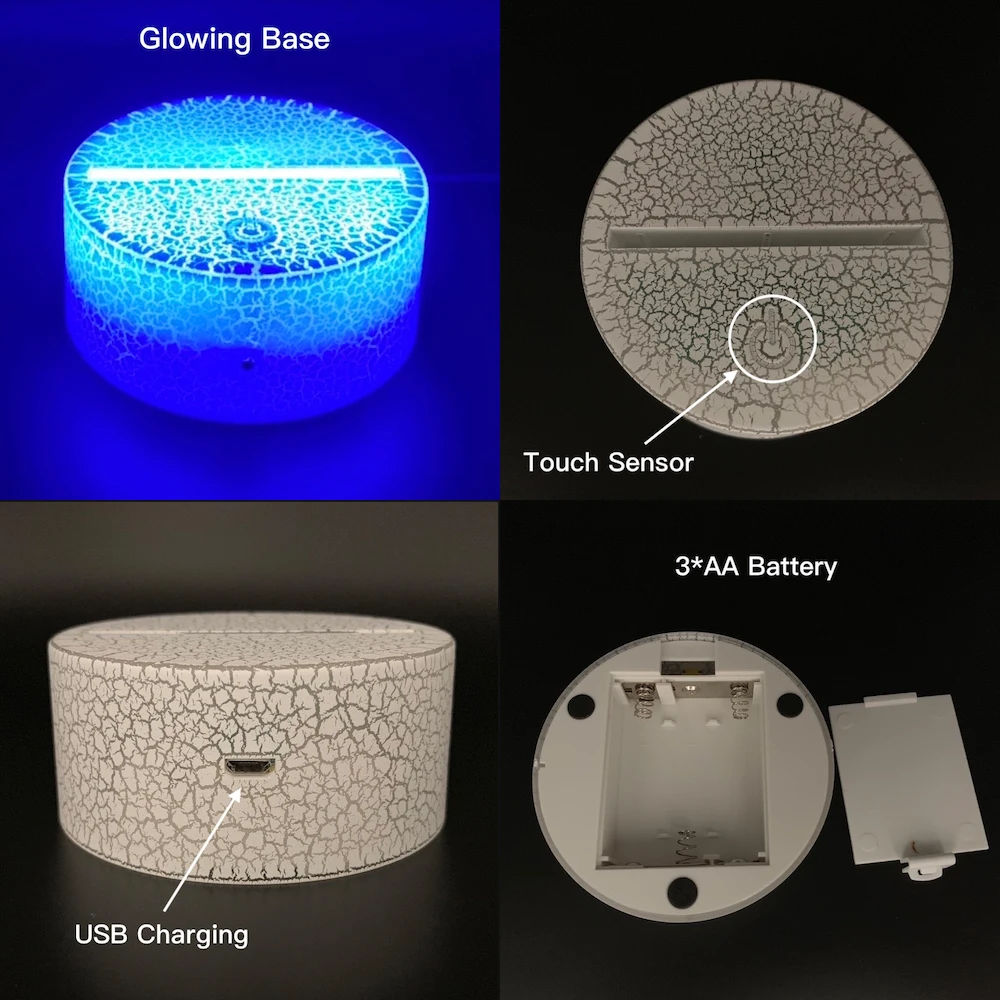 3d светодиодный Ночной светильник лампа собака пуделя Спальня luminaria ремесла Цвет