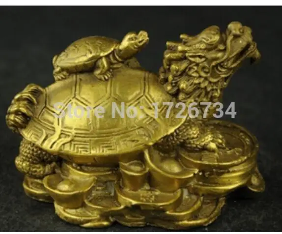 

67110240 +++ китайская Фотографическая редкая статуя черепахи дракона N60