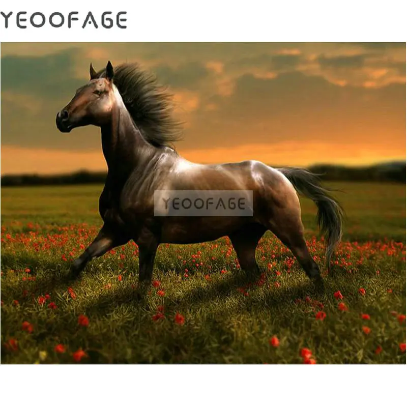 

Diy 5D Diamond Painting Cross Stitch Animal horse Full square Diamond Emboridery Diamond Puzzle mosaic rhinestone Home Decor