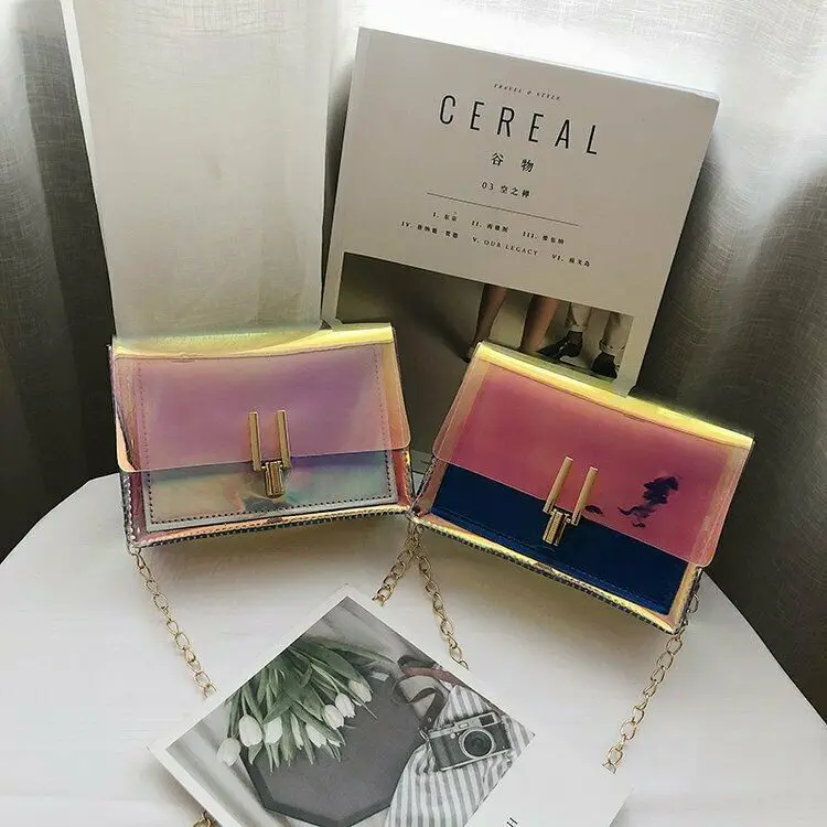 Модная женская сумка мессенджер через плечо мини прозрачный уличный кошелек с